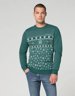 Pull de Noël Vert