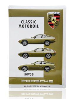 Plaque en métal décorative Porsche Classic Motoroil 10W50