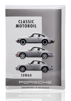 Plaque en métal décorative Porsche Classic Motoroil 10W60