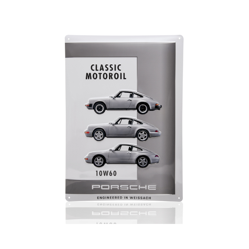 Plaque en métal décorative Porsche Classic Motoroil 10W60